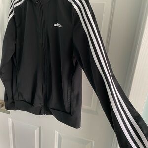 Adidas Black Jacket with White Accents